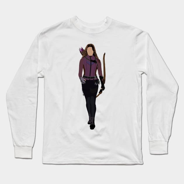 Purple arrow girl Long Sleeve T-Shirt by basicallyamess